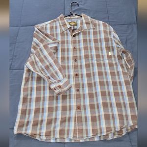 Obey Medium Button Up checkered long sleeve
